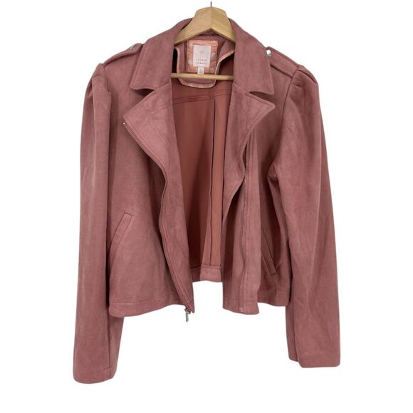 LC Lauren Conrad Dusty Rose Leather Jacket - Picture 2 of 8